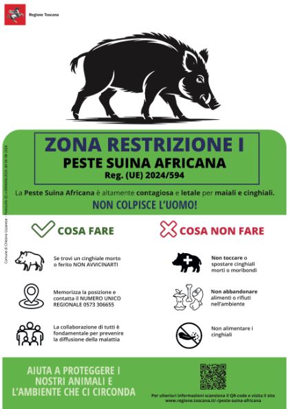 Zona restrizione I - Peste suina africana